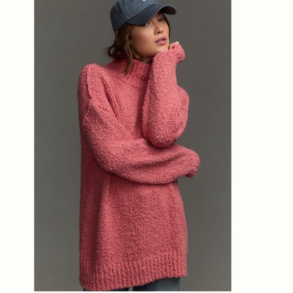 NWT Anthropologie The Need-lt Oversized Mock Neck Sweater S - Picture 1 of 11
